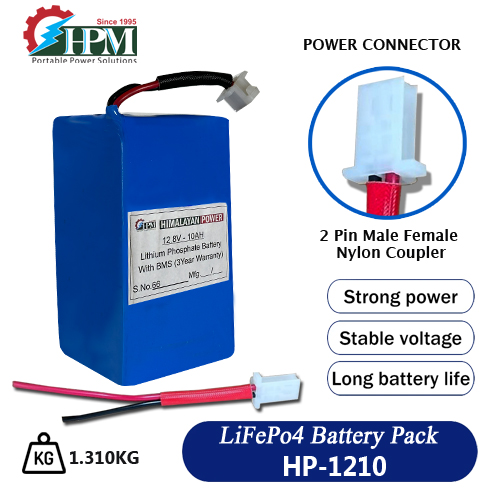 10AH-12.8V, Inbuilt BMS with Lithium Phosphate Battery(3.2V-4S), Inbuilt BMS