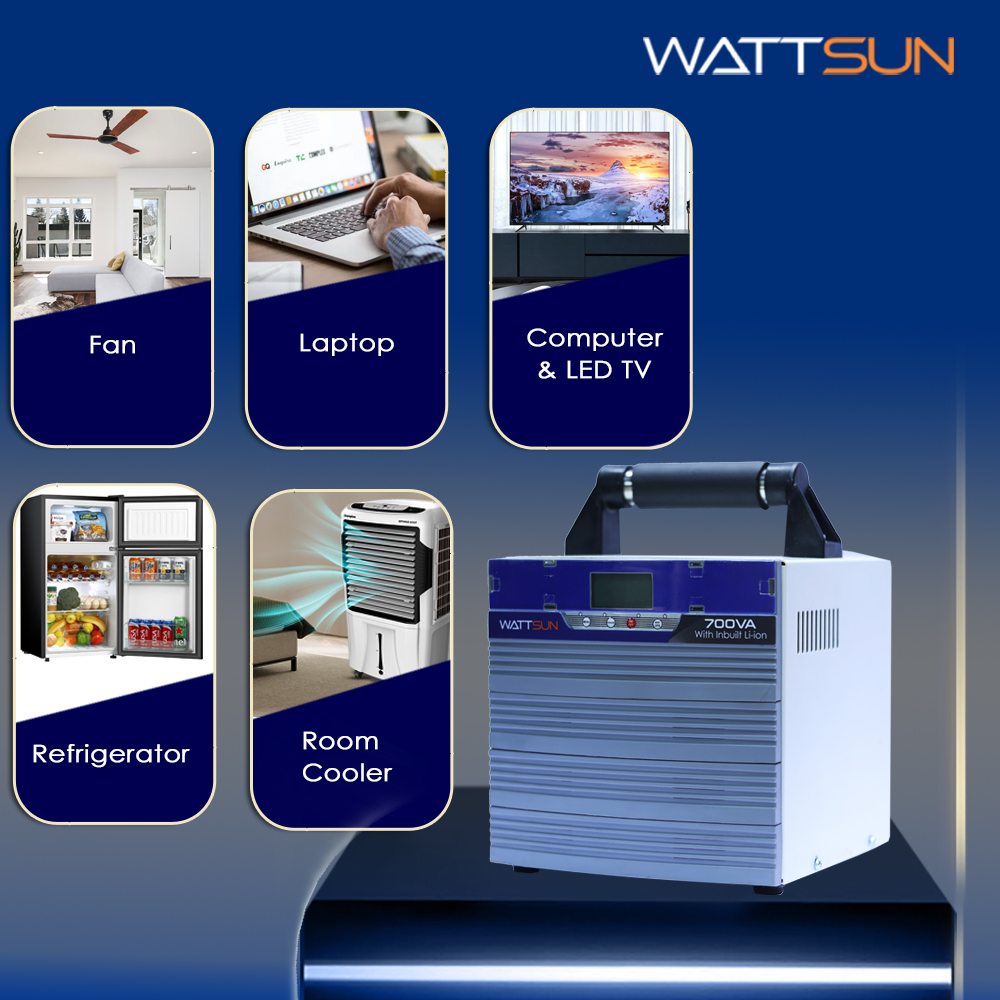 700VA Ac output maximum 700W ,with inbuilt 1024 Wh battery , Portable UPS Inverter, UPS-700W